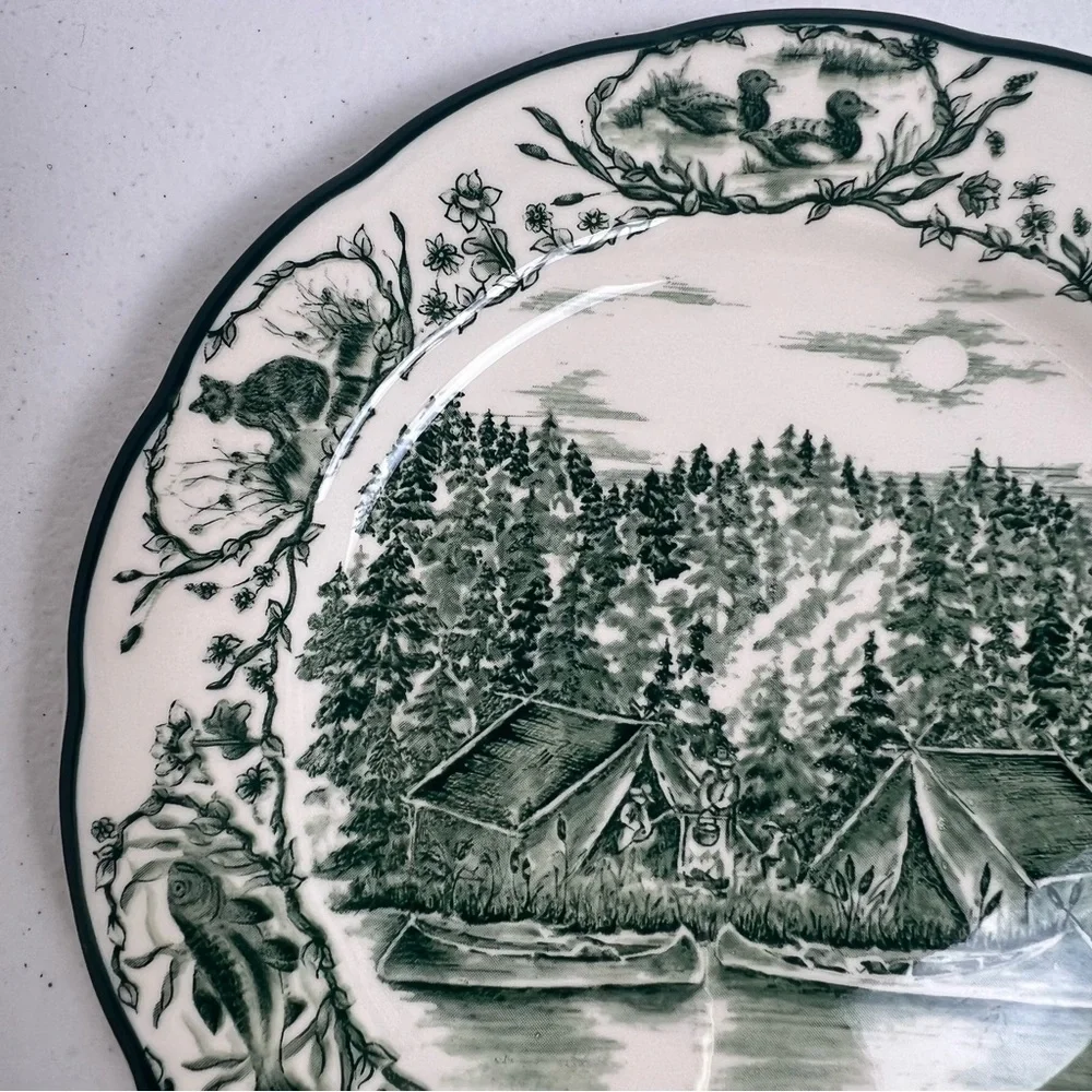 International Bob Timberlake Camp Green Salad Plate 7 7/8” Lodge Outdoors - Picture 3 of 7